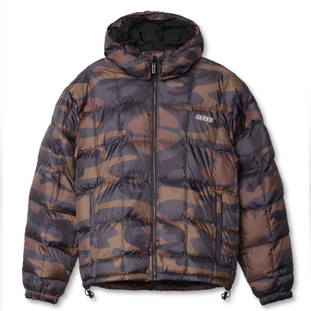 ASRV 0551. WEATHER-READY DOWN PUFFER JACKET COAT - RUST CAMO - MENS LARGE